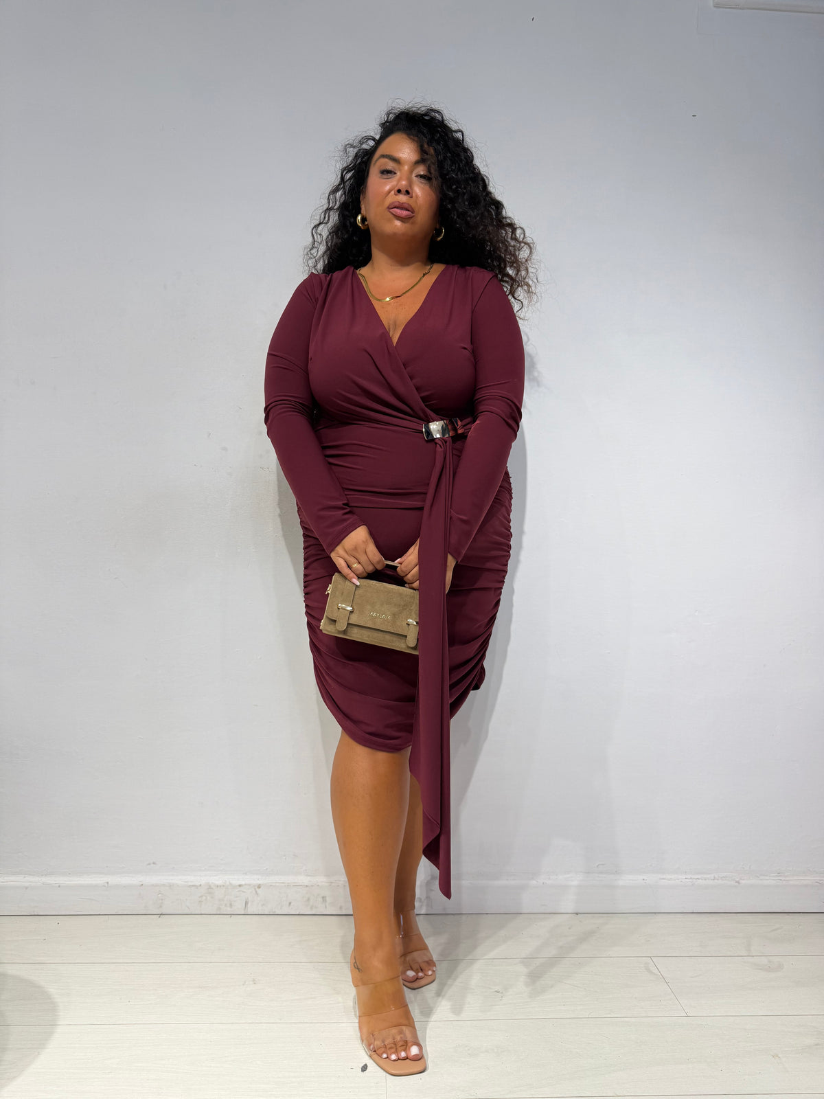 Abito Drapery Bordeaux