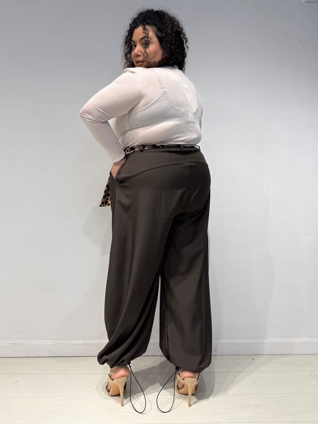 Pantaloni Balloon Animalier Testa Di Moro