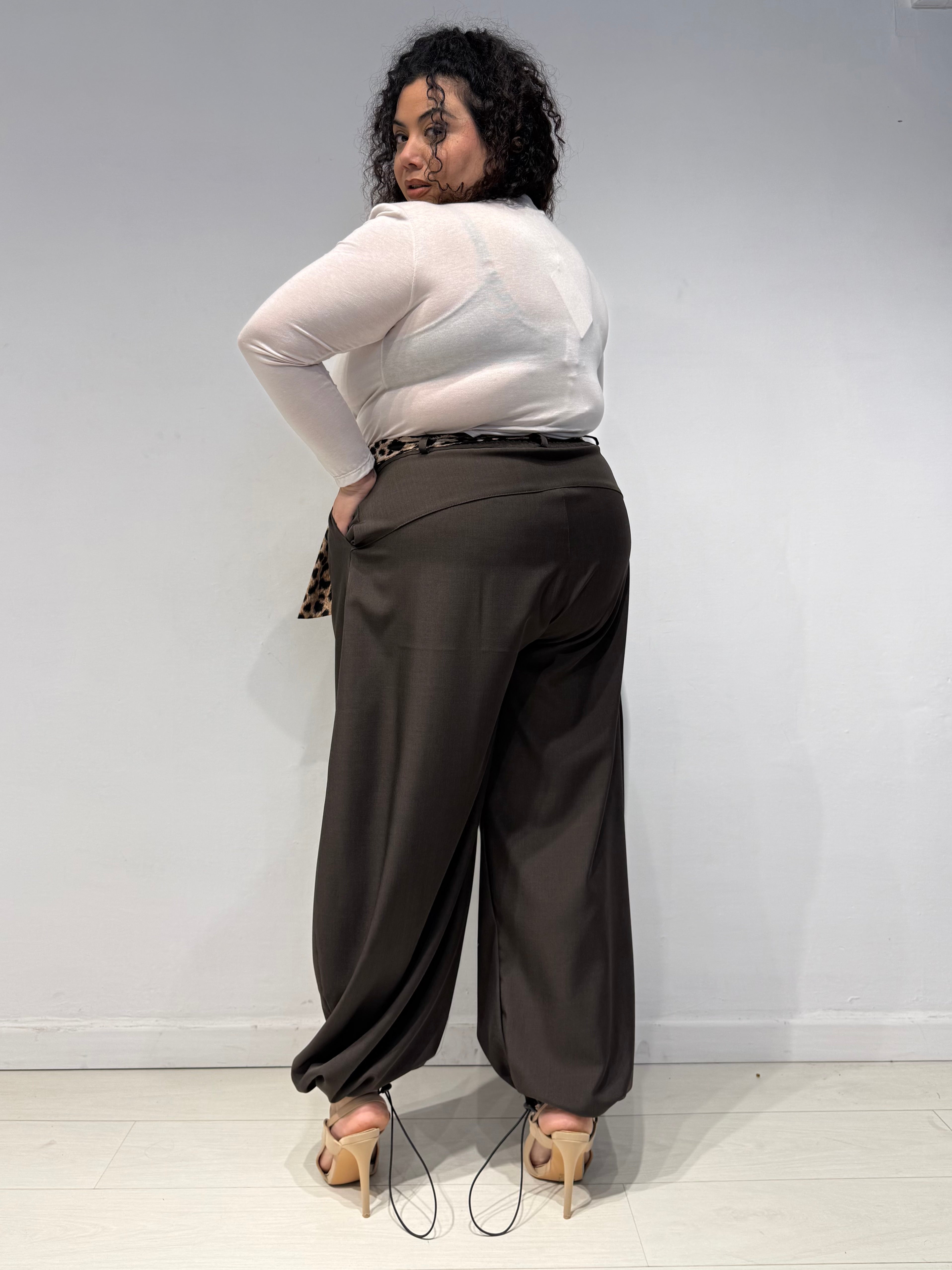 Pantaloni Balloon Animalier Testa Di Moro