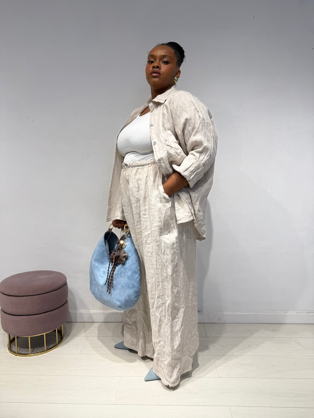 Coordinato 100% Lino Beige