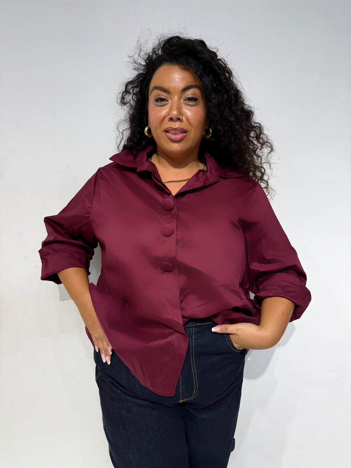 Camicia Buttons Bordeaux