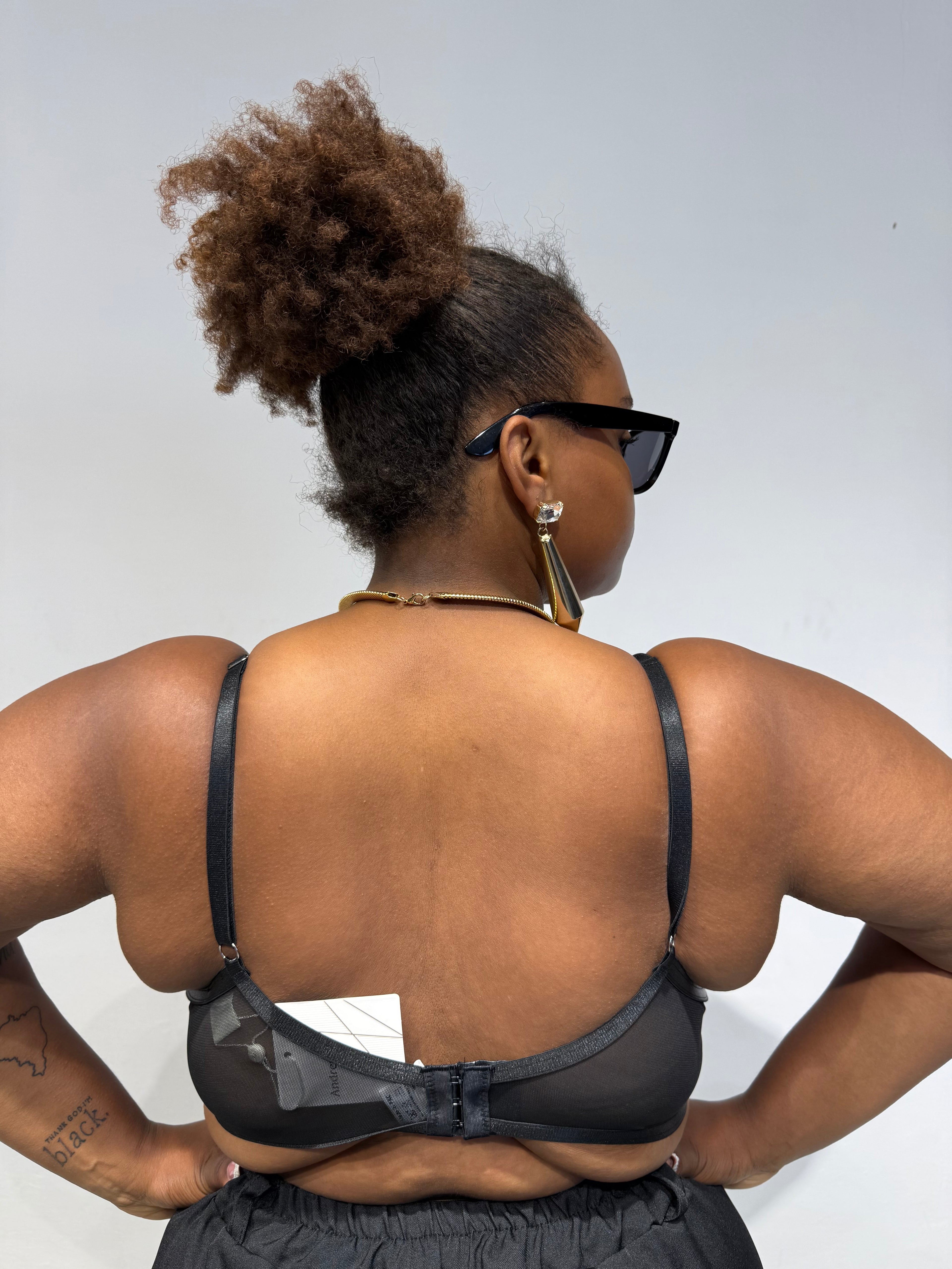 Bralette Reggiseno Nera/Nude