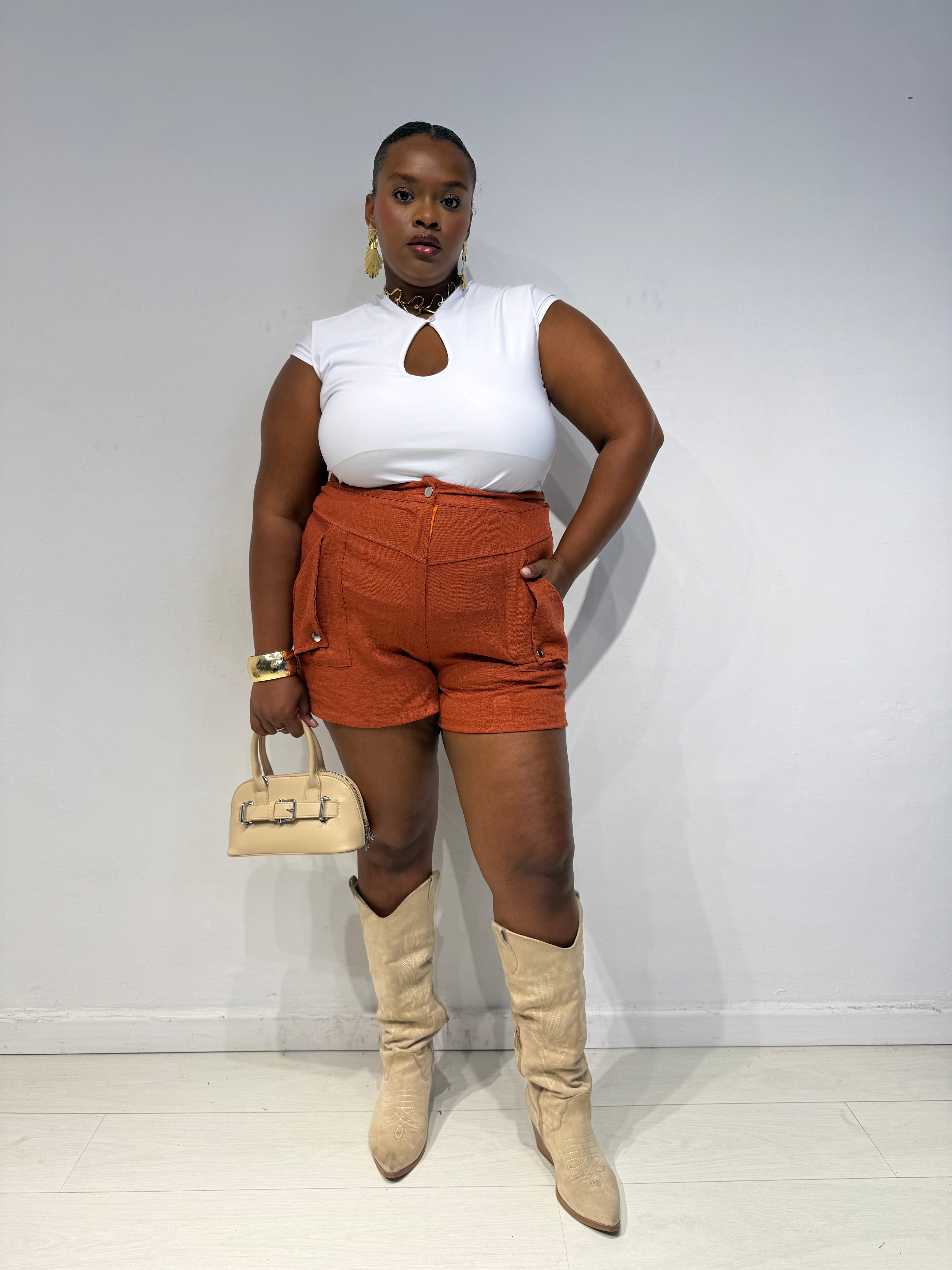 Shorts Tasche Ruggine