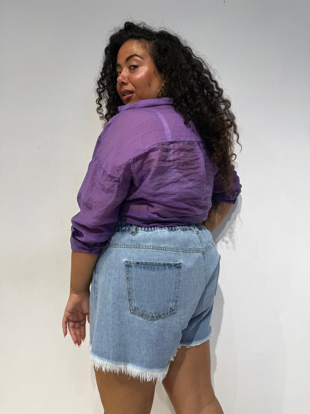 Camicia Velata Viola