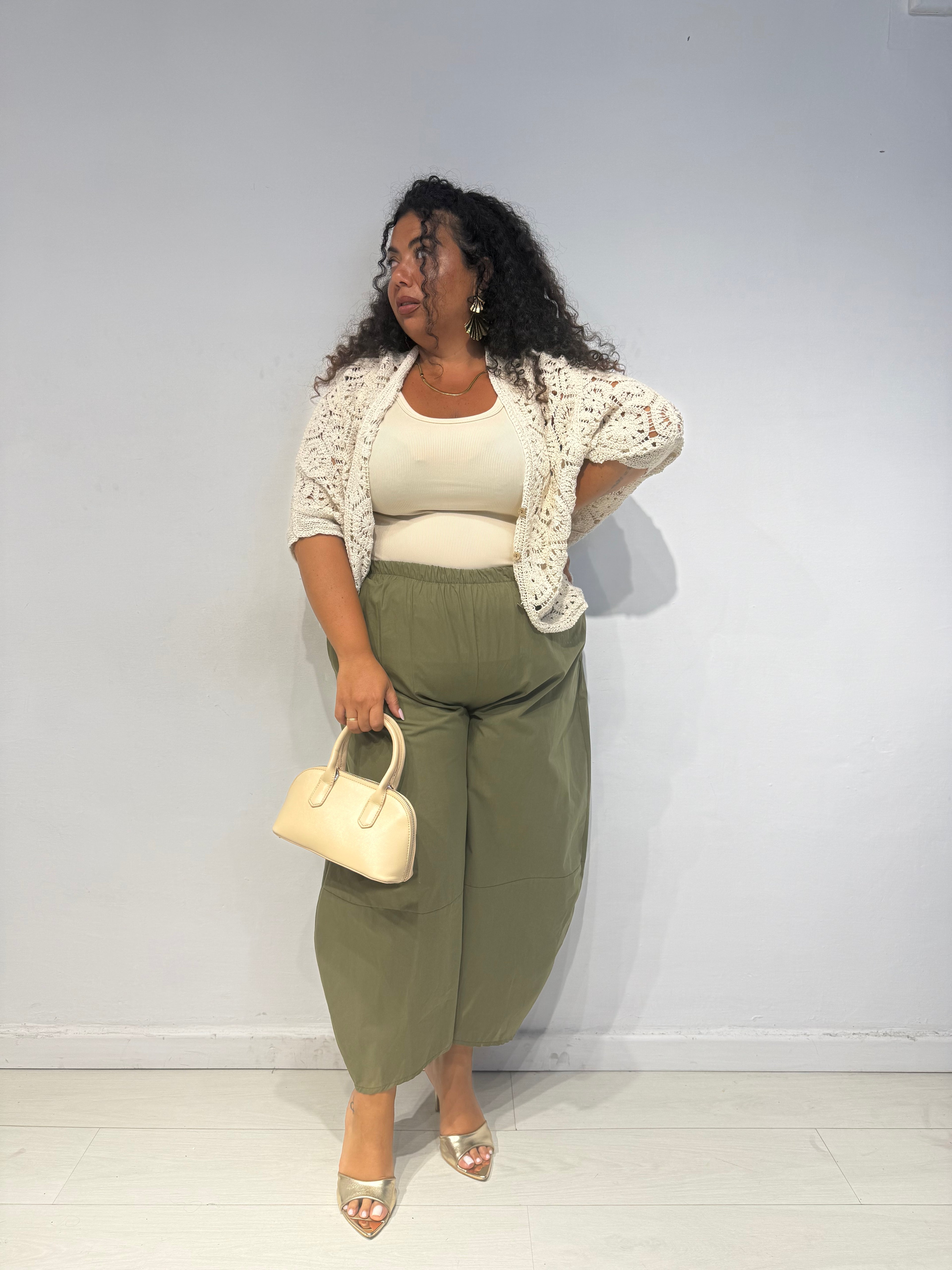 Cardigan Macramè Beige