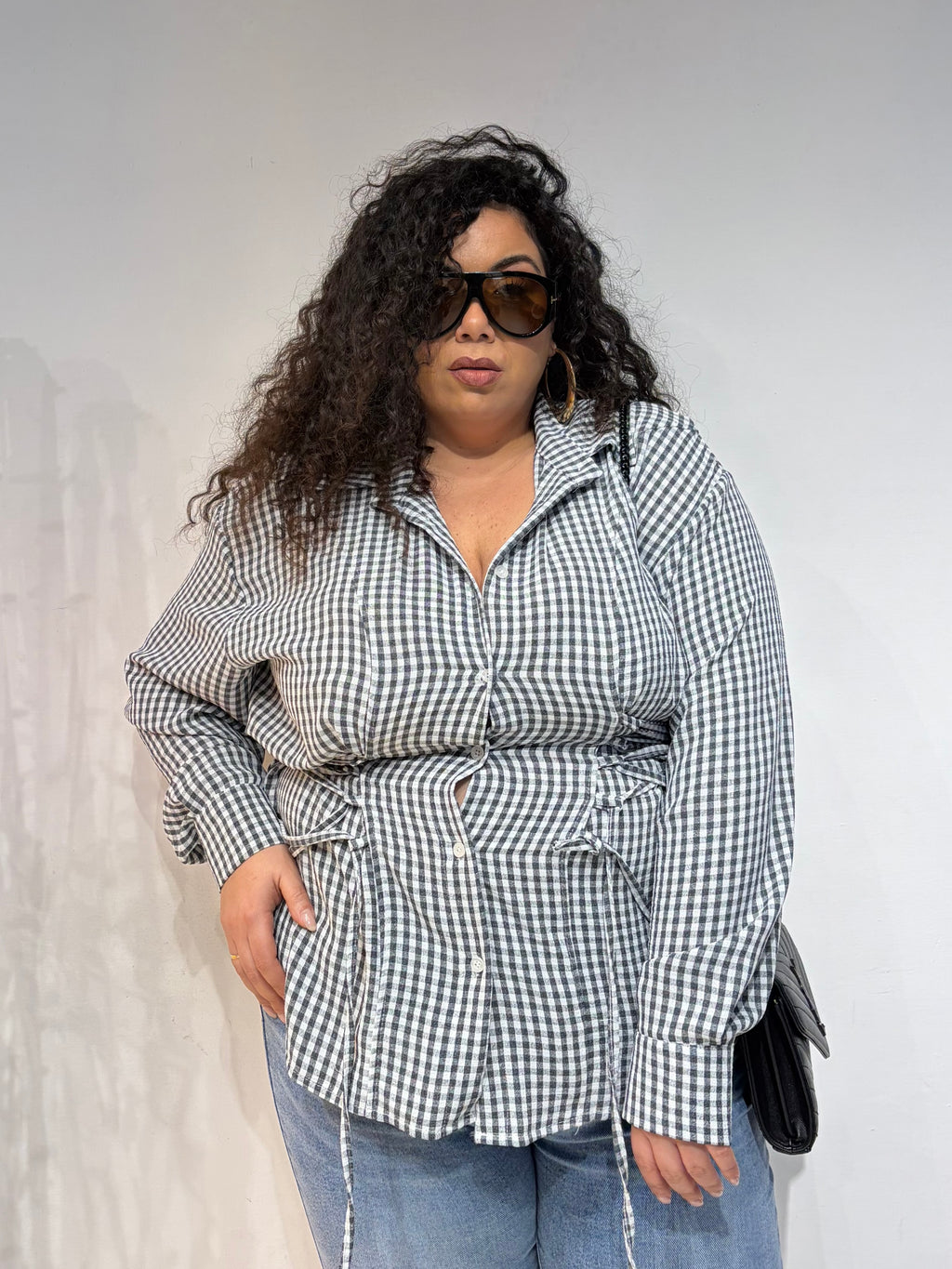 Camicia Stringhe Nera