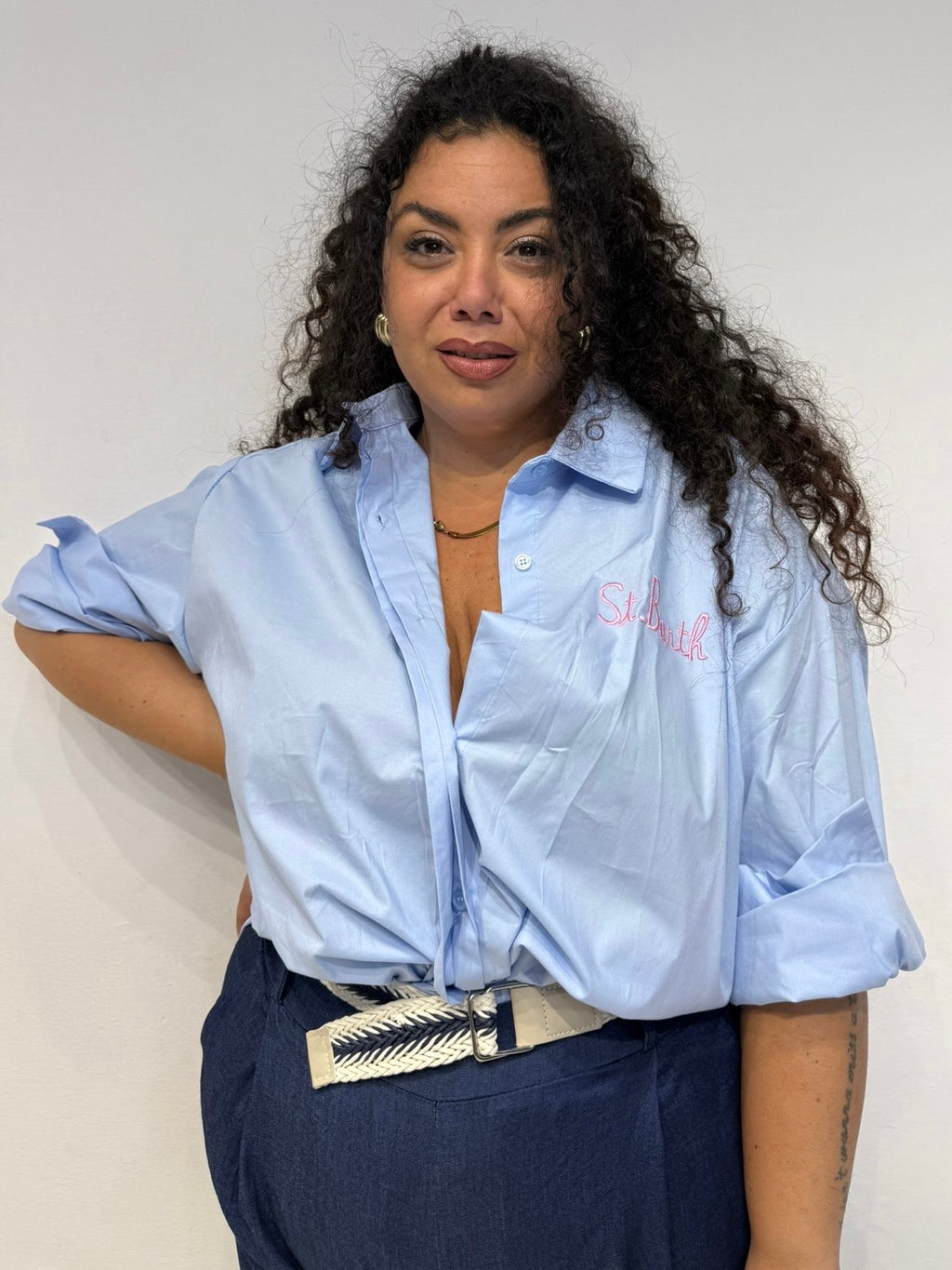 Camicia St Bart Celeste