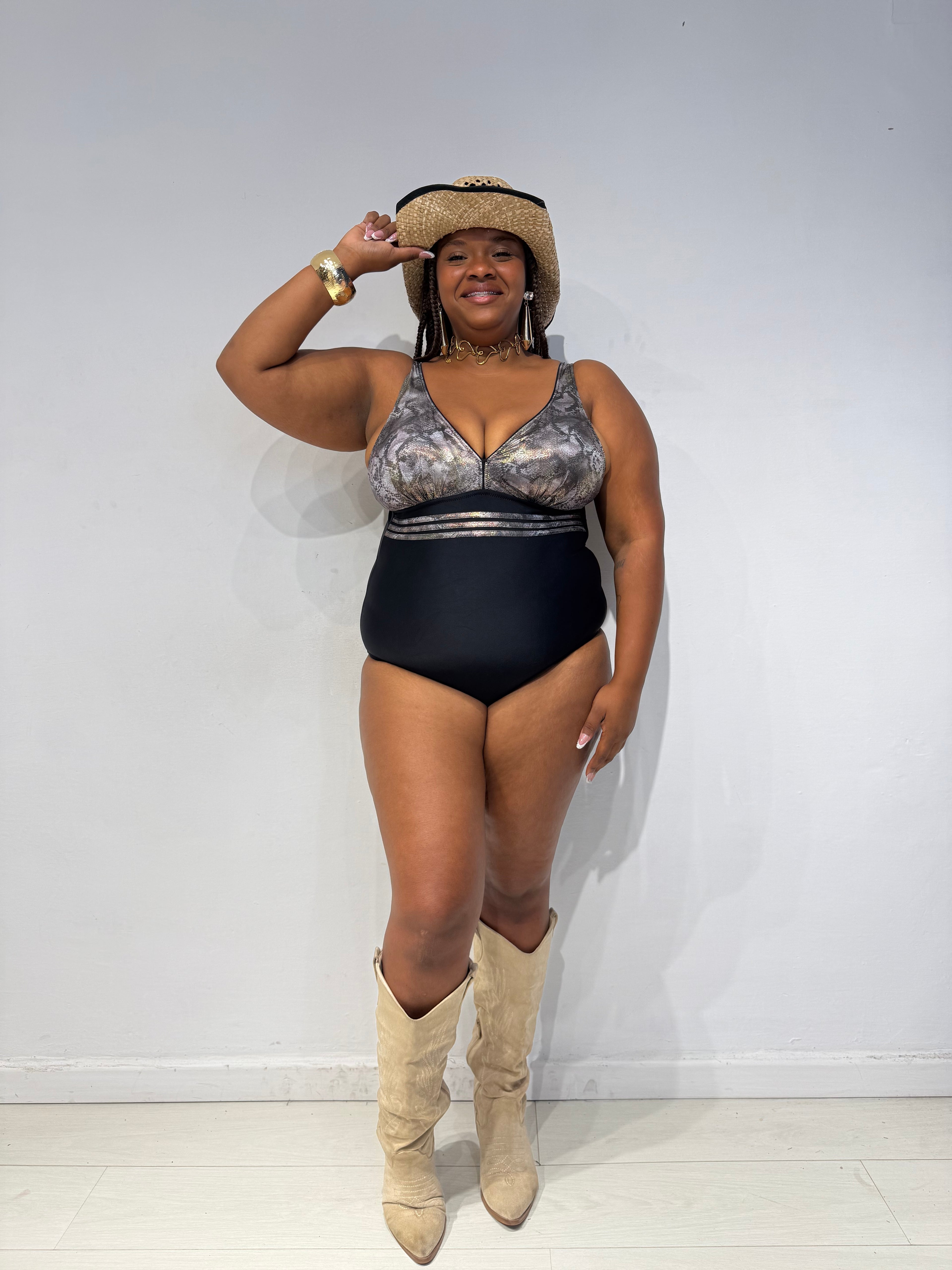 Monokini Piton Nero