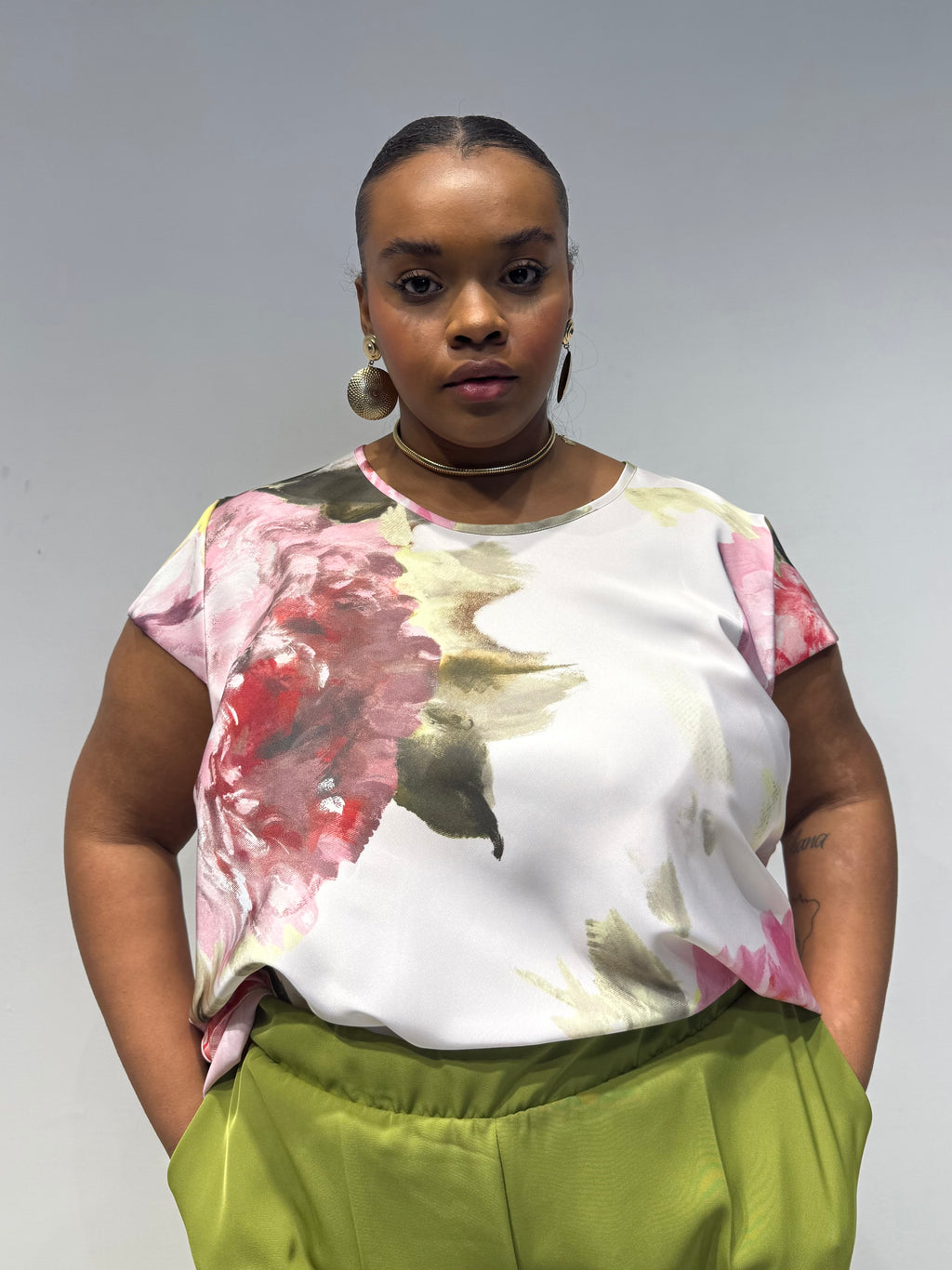 Blusa Flower Rosa/Verde
