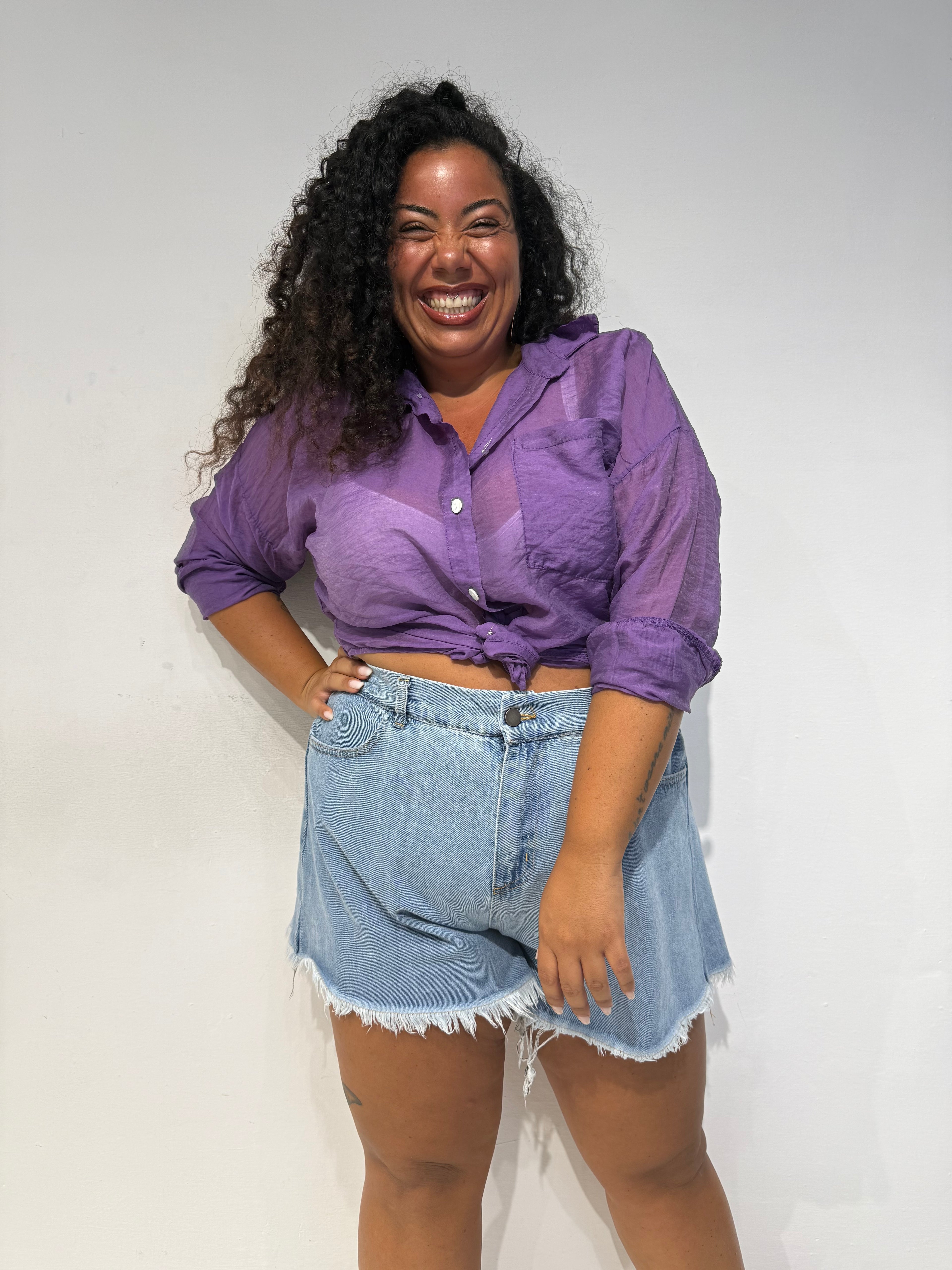 Camicia Velata Viola