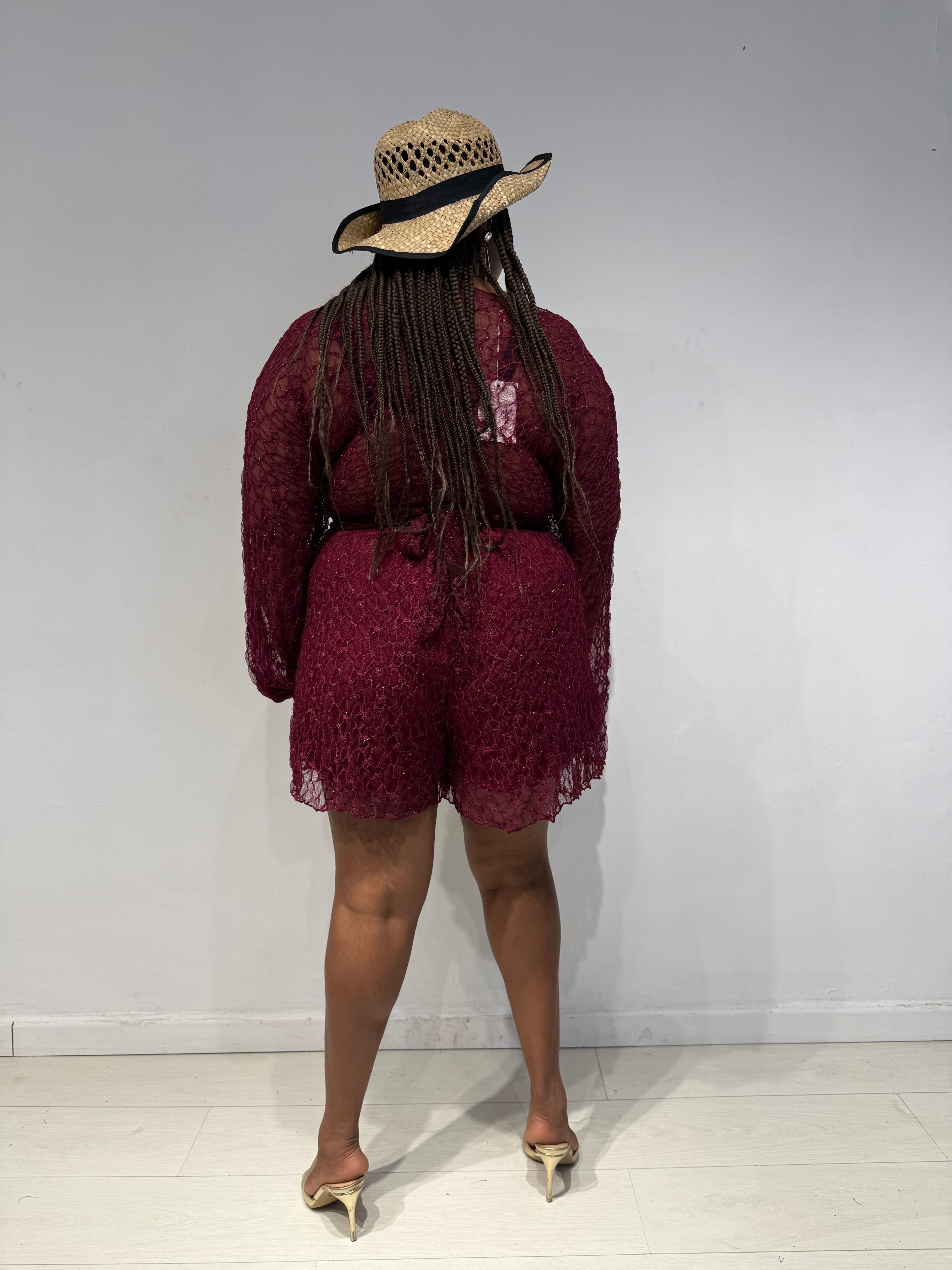 Coordinato Lurex Bordeaux