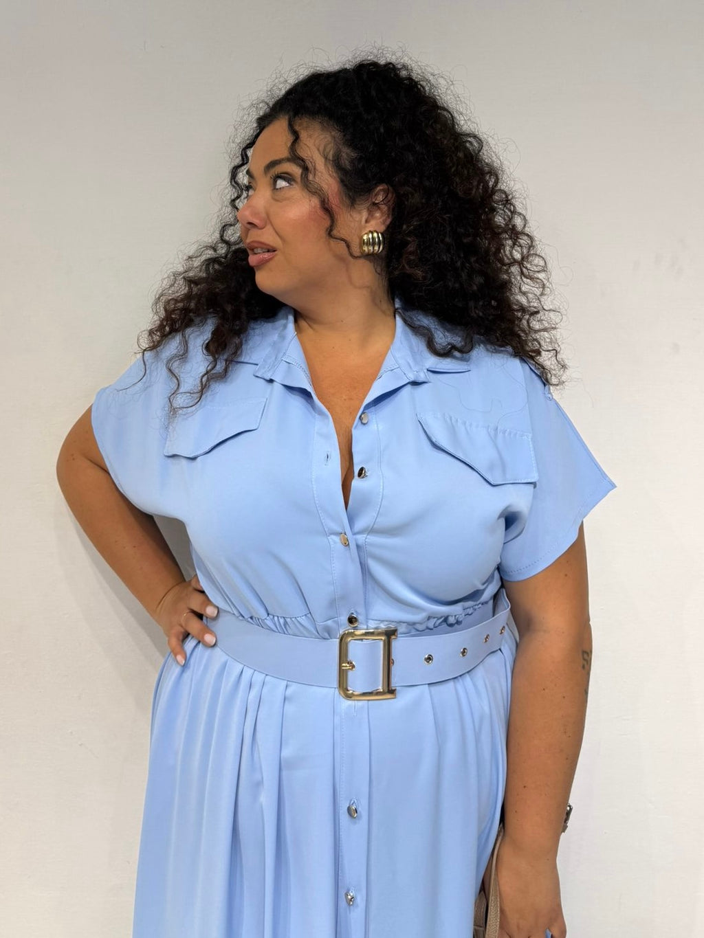 Abito Camicia Celeste