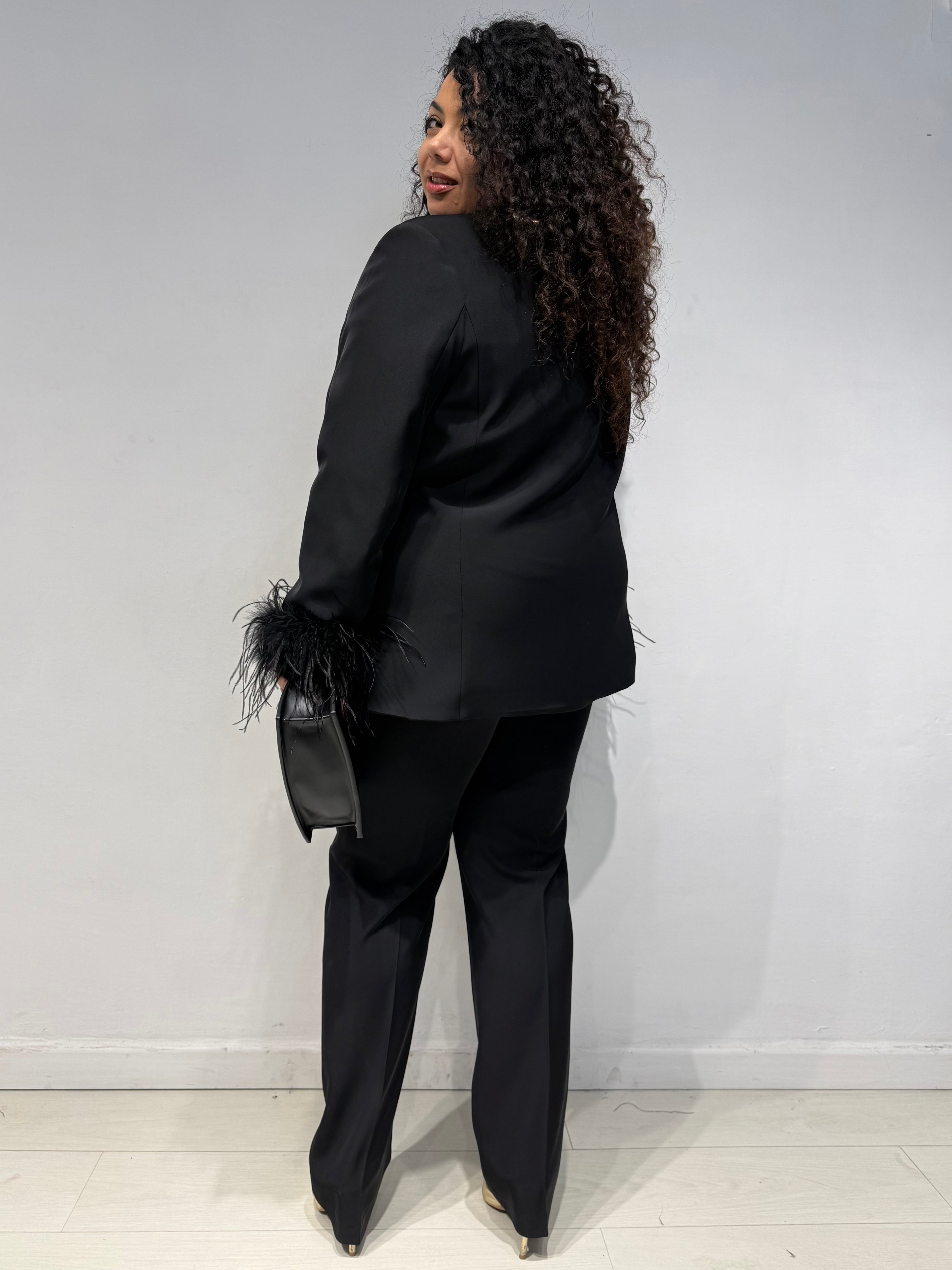 Tailleur Plumes Nero