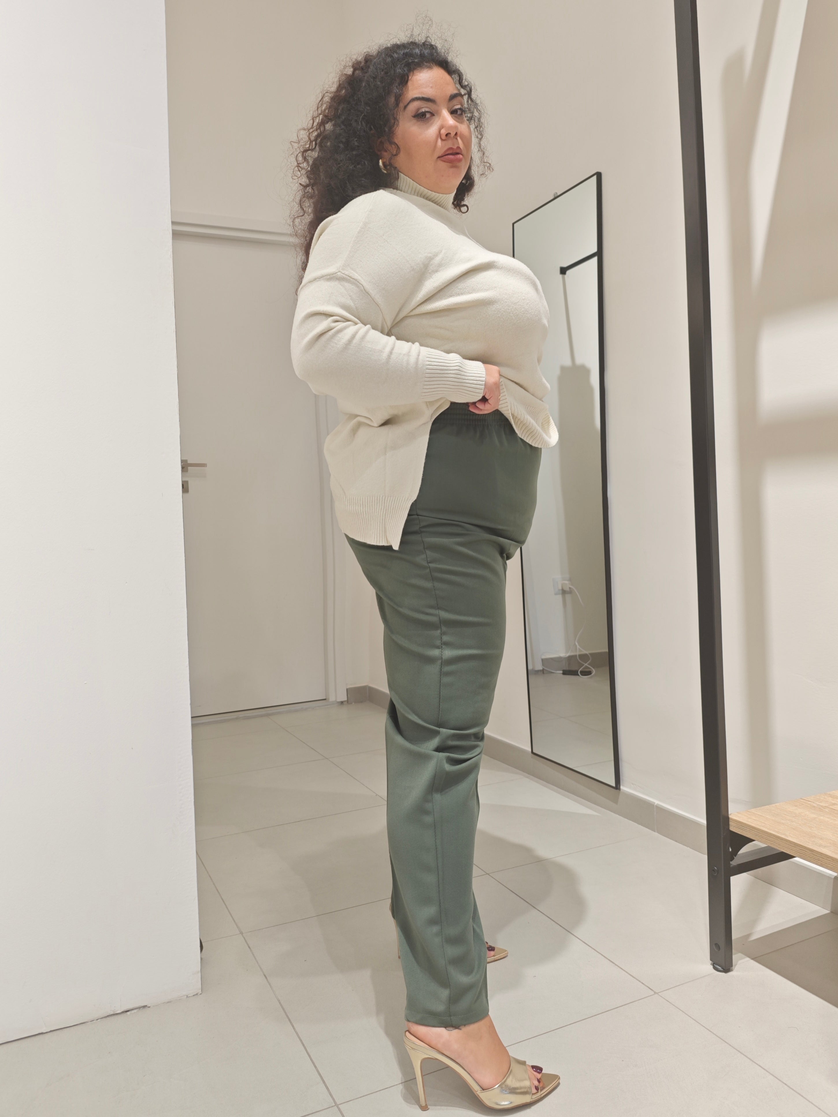 Pantaloni Basic Verde