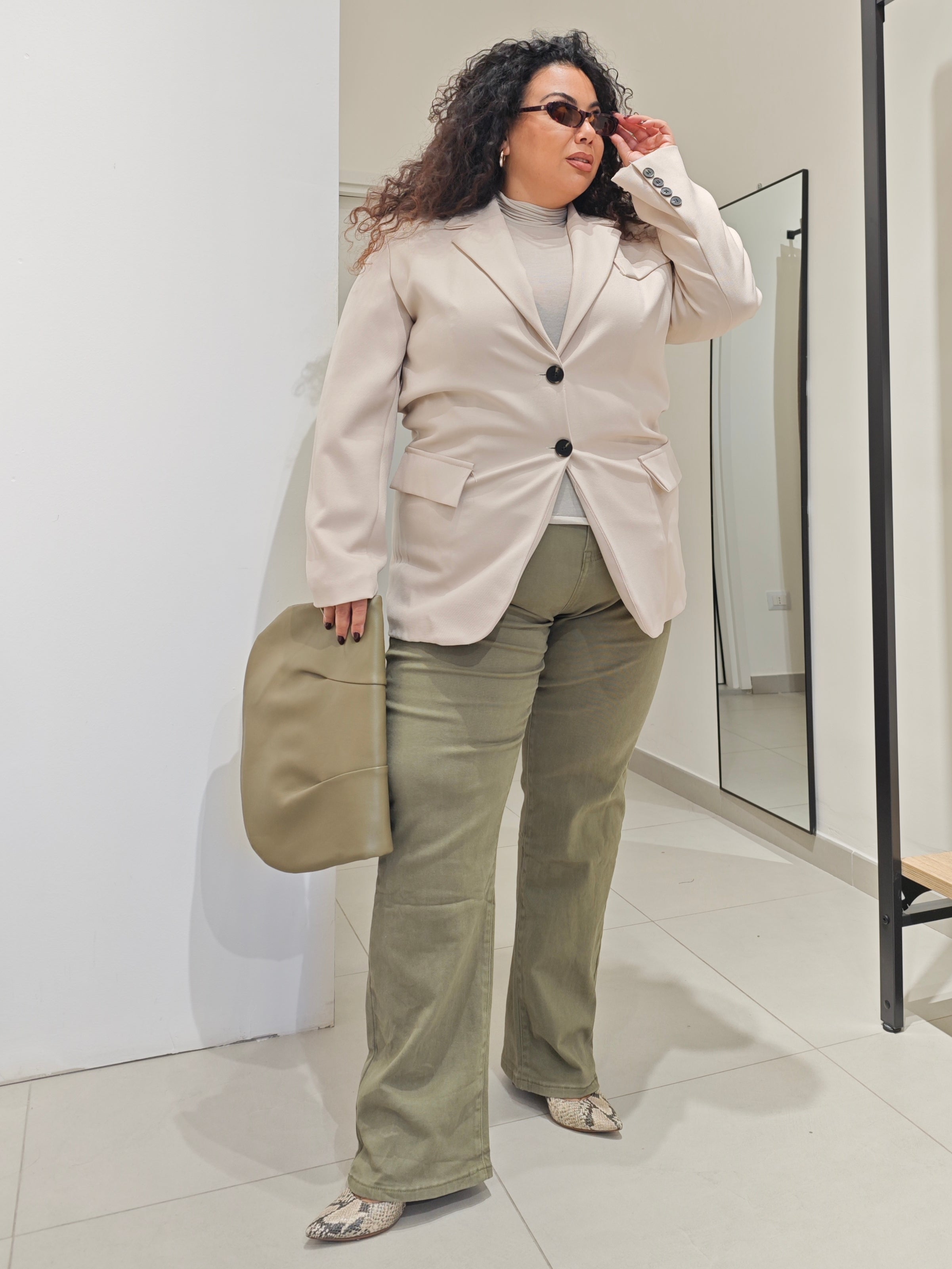 Jeans  Wide Leg Verde