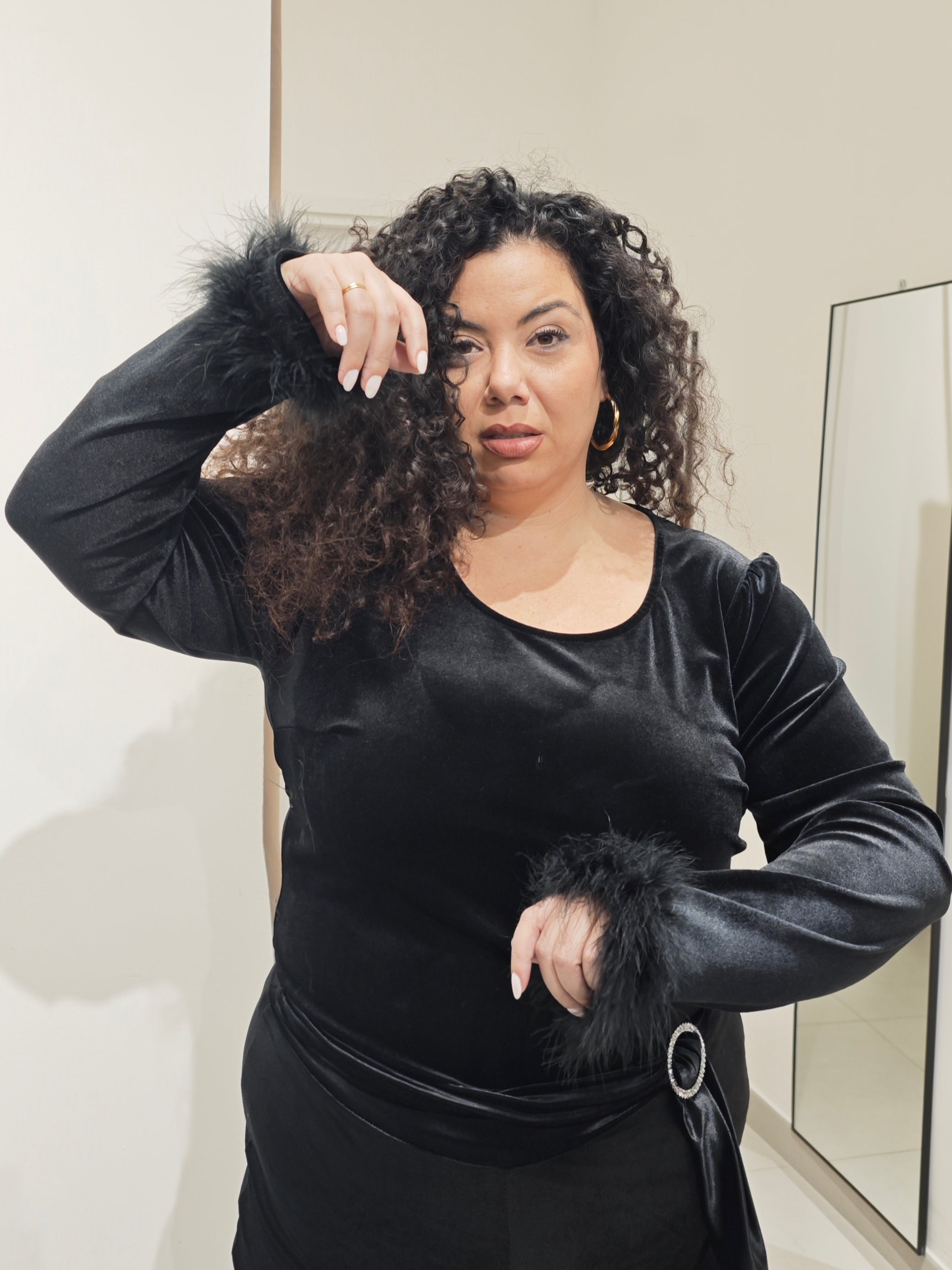 Maglia In Ciniglia Piume