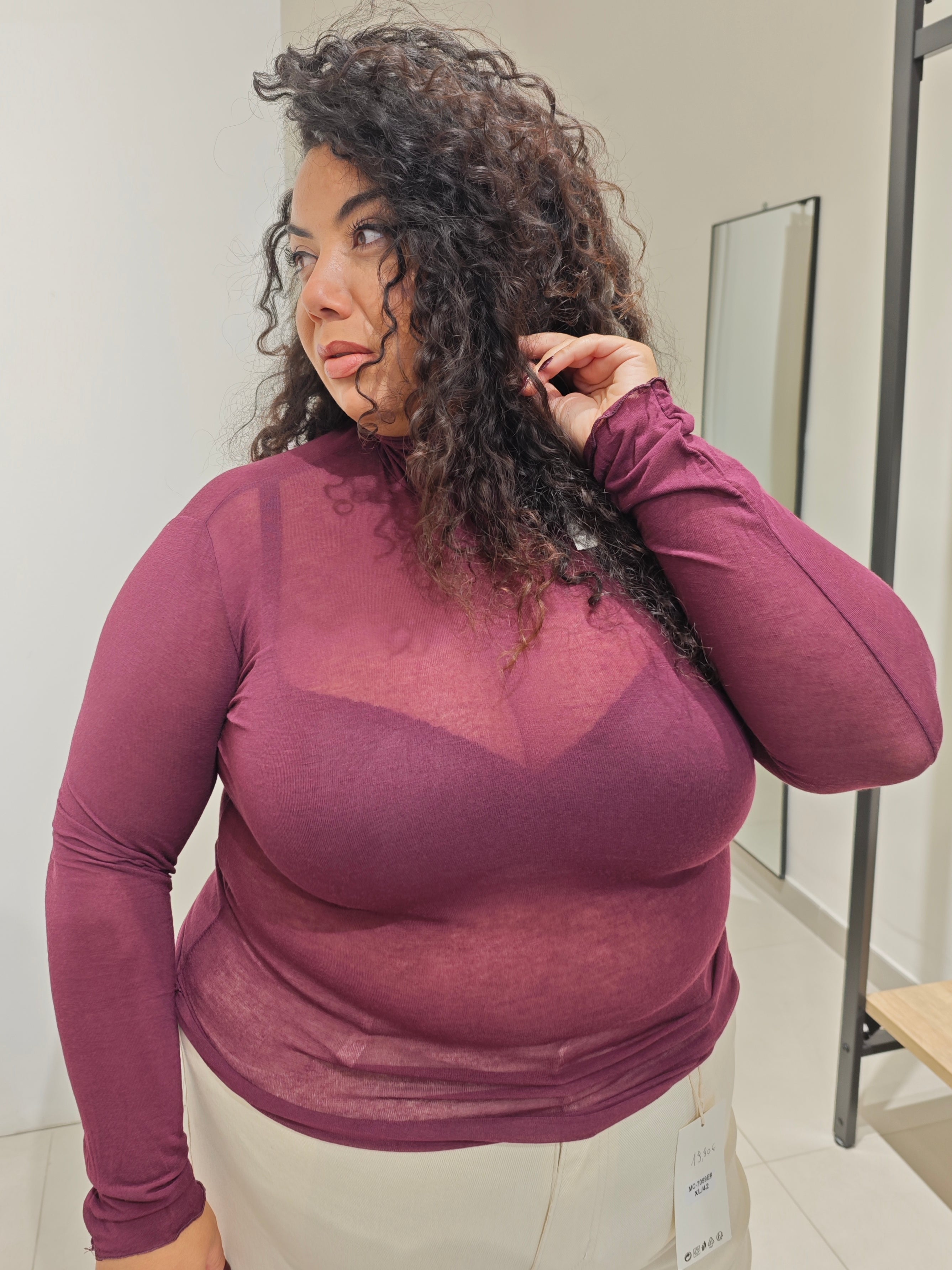 Maglia Cash Lupetto Bordeaux