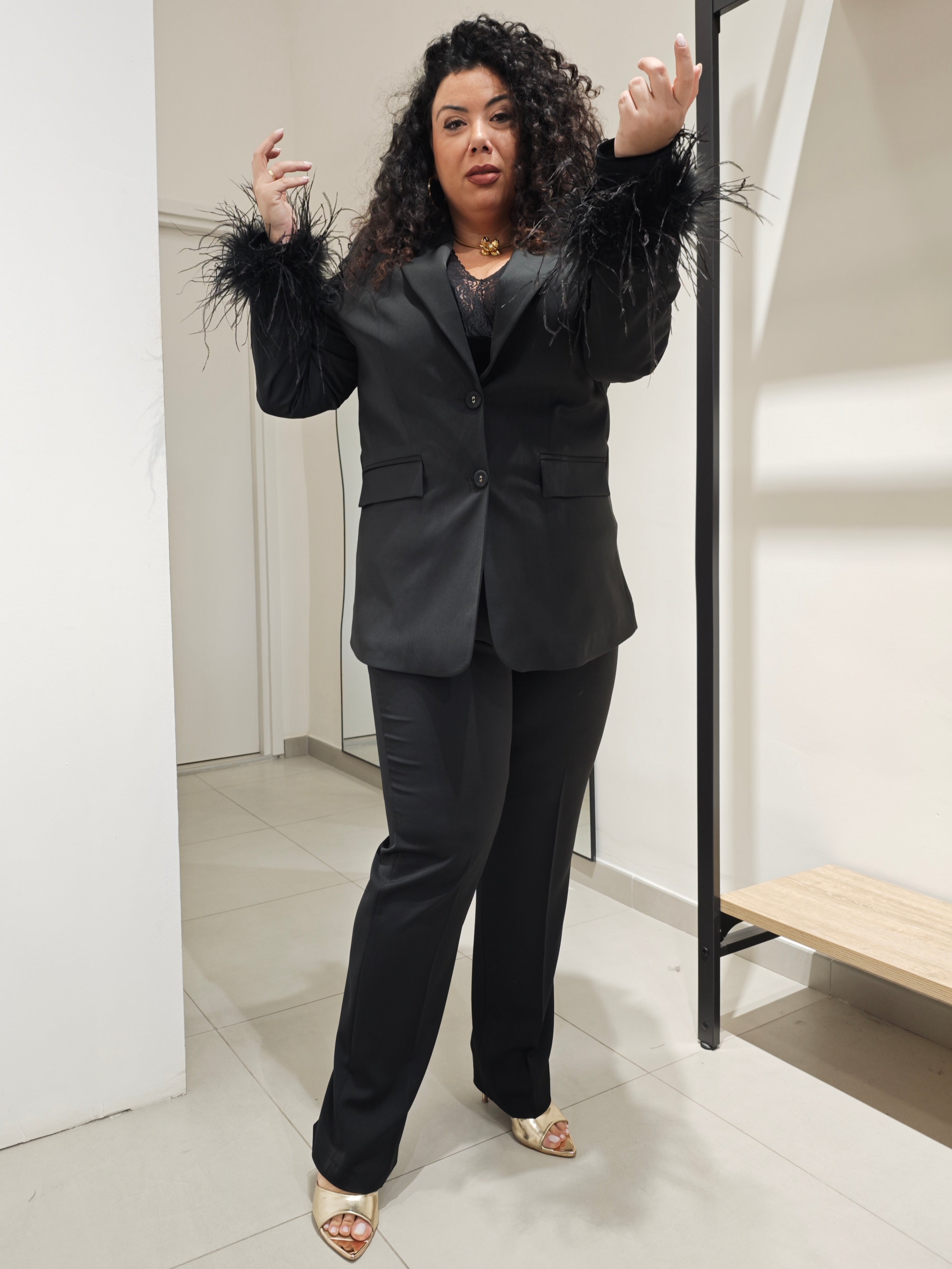 Tailleur Piume Nero