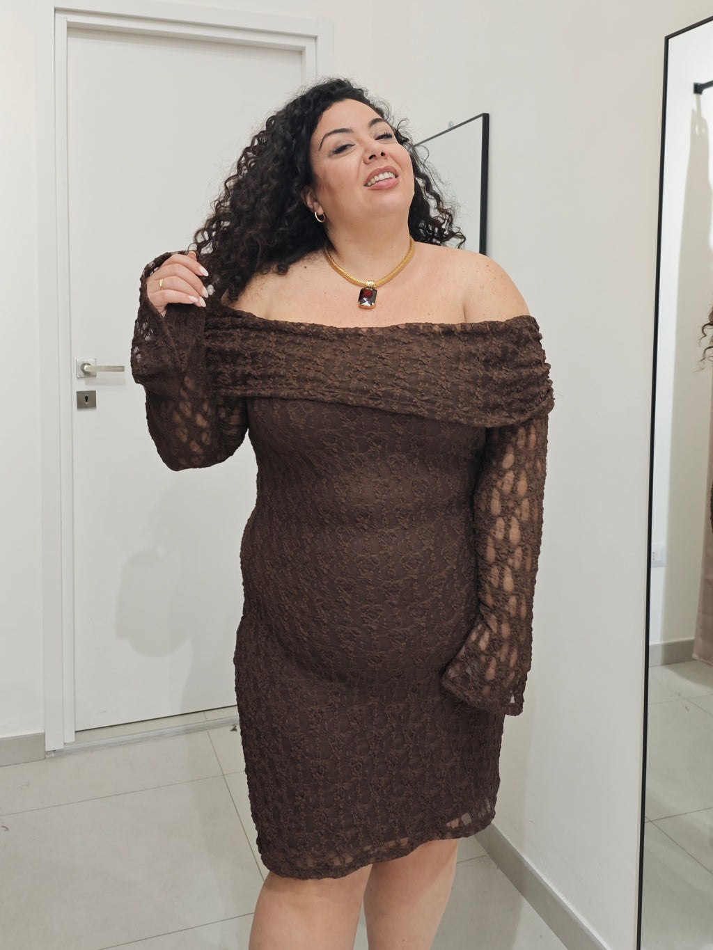 Abito Macramè Testa Di Moro