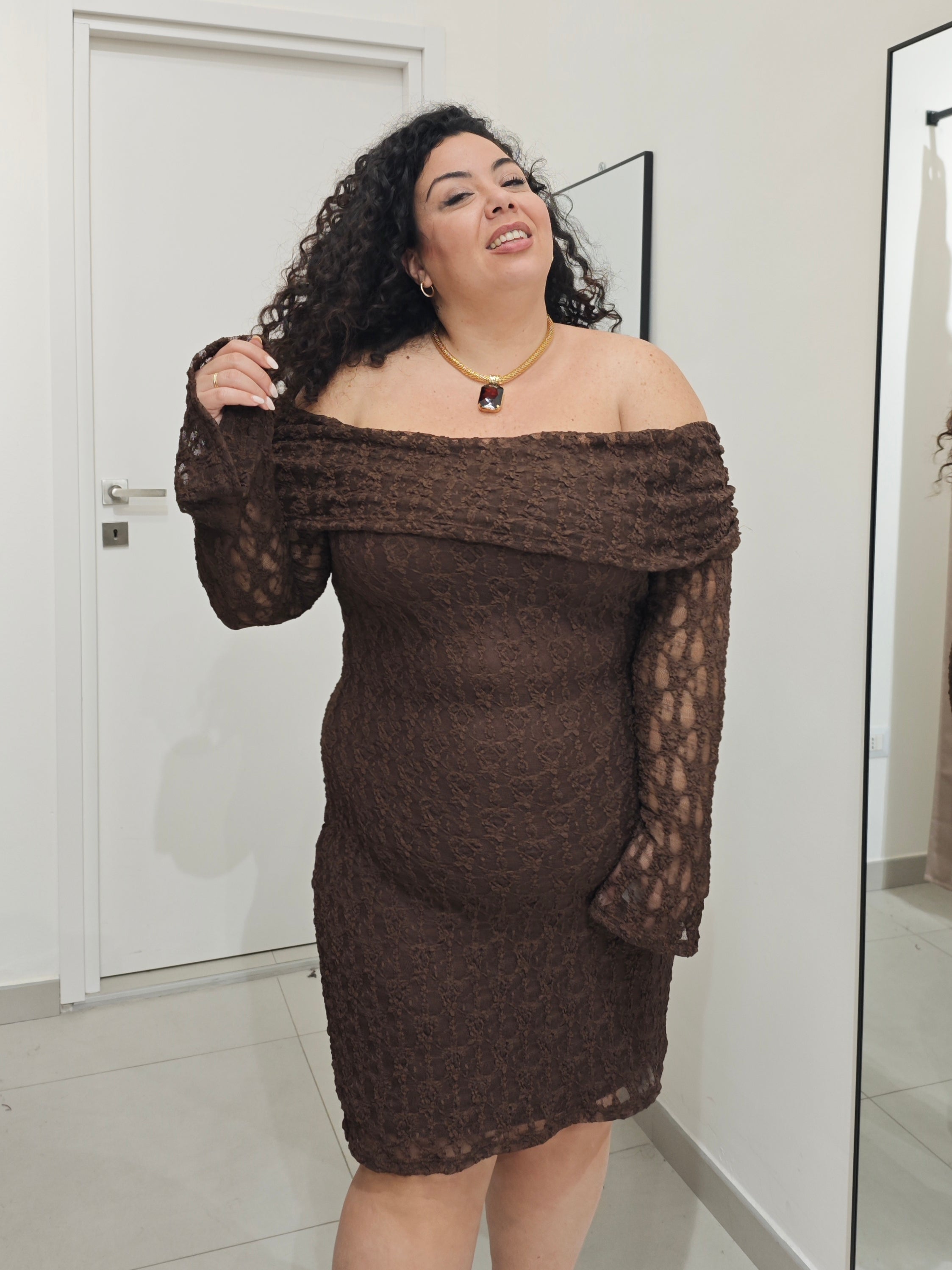 Abito Macramè Testa Di Moro