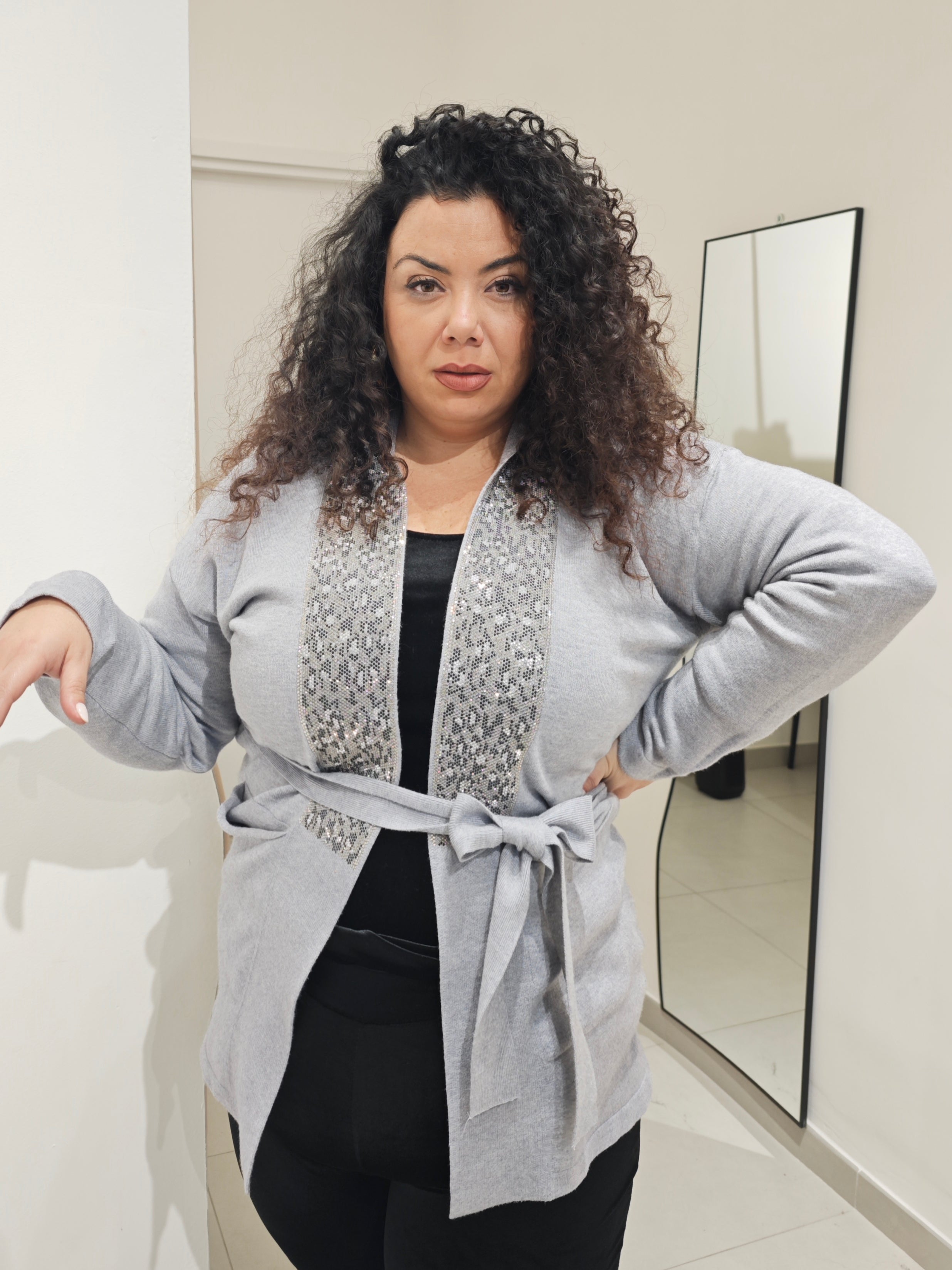 Cardigan Animalier Corto