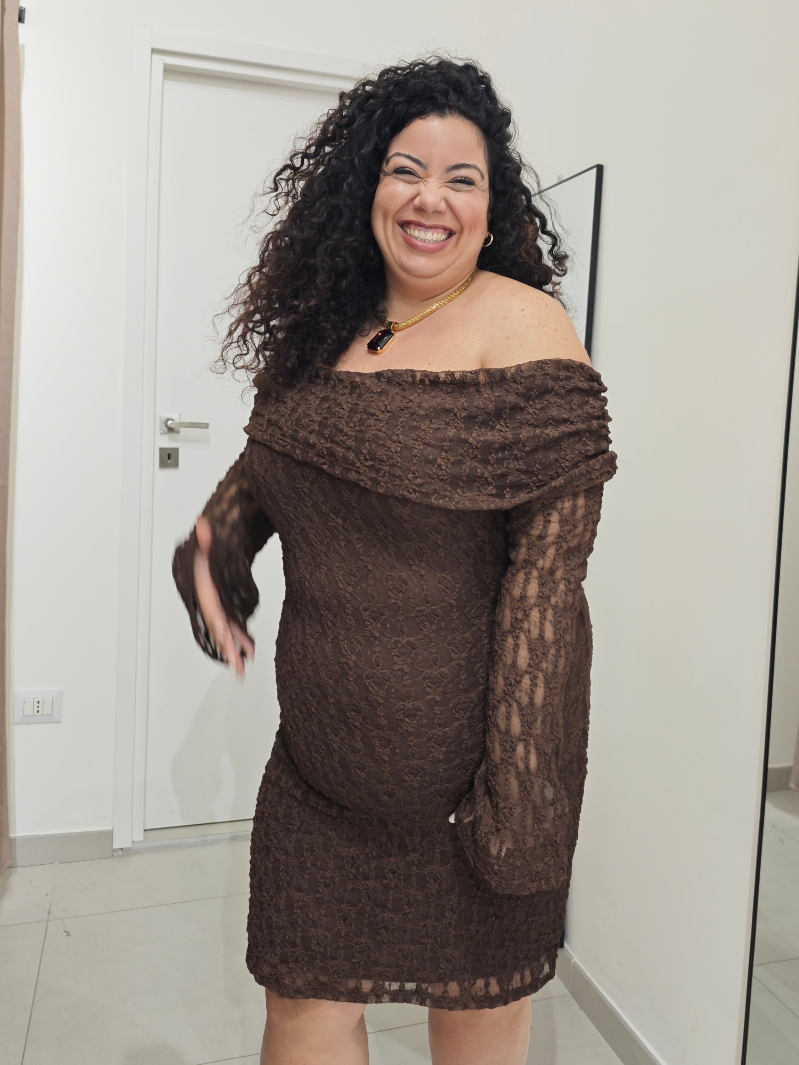 Abito Macramè Testa Di Moro