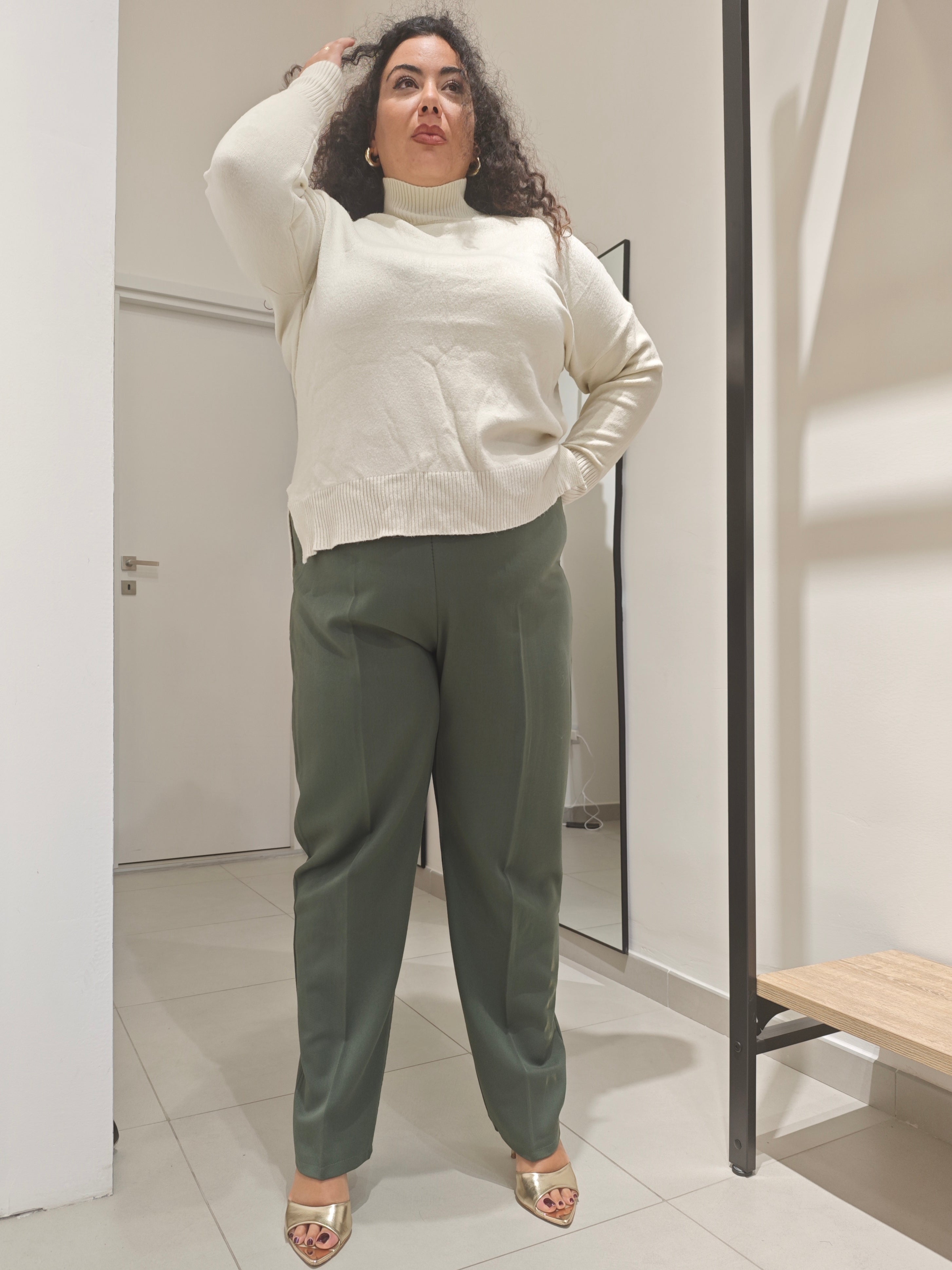 Pantaloni Basic Verde