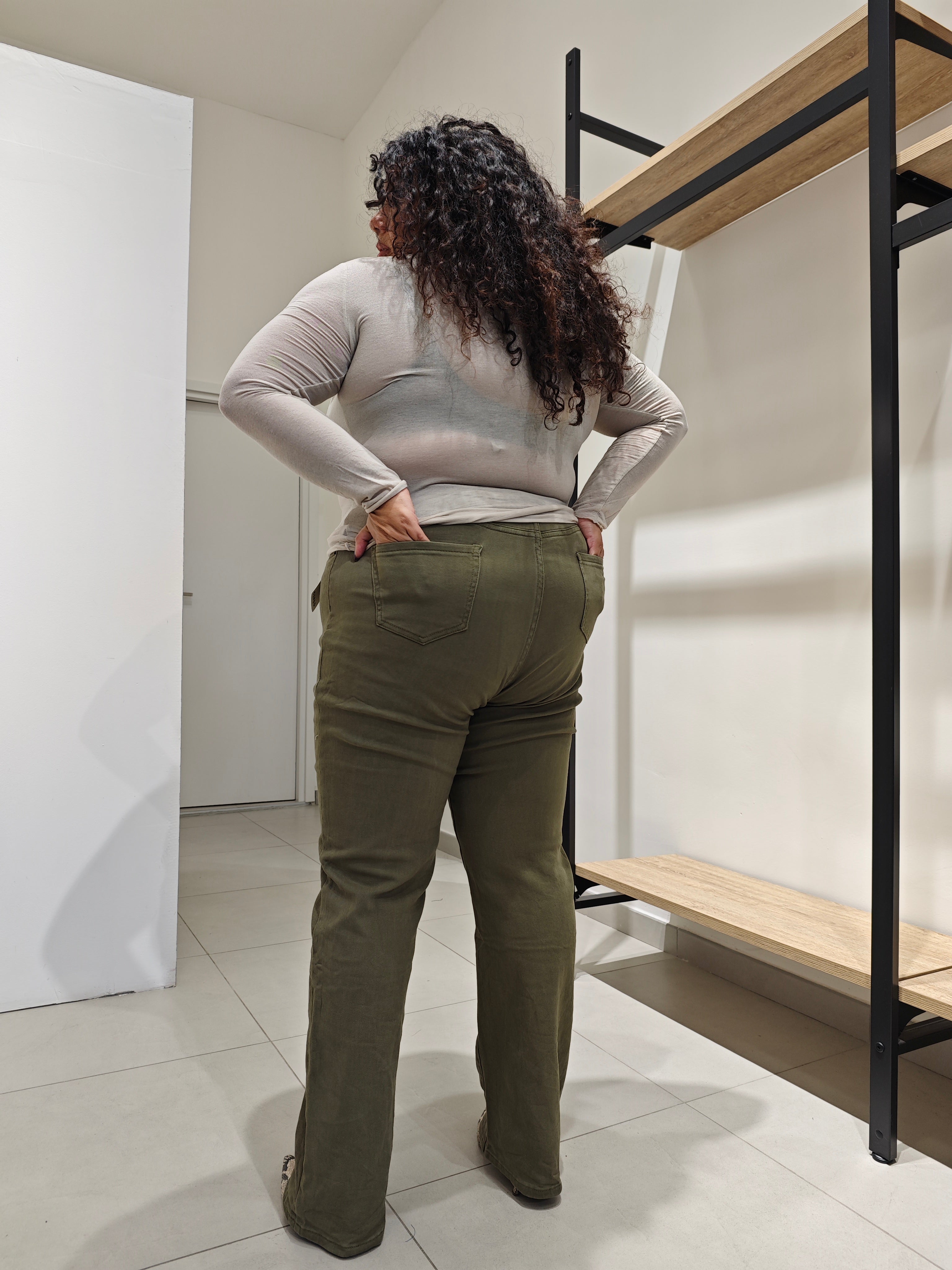 Jeans  Wide Leg Verde