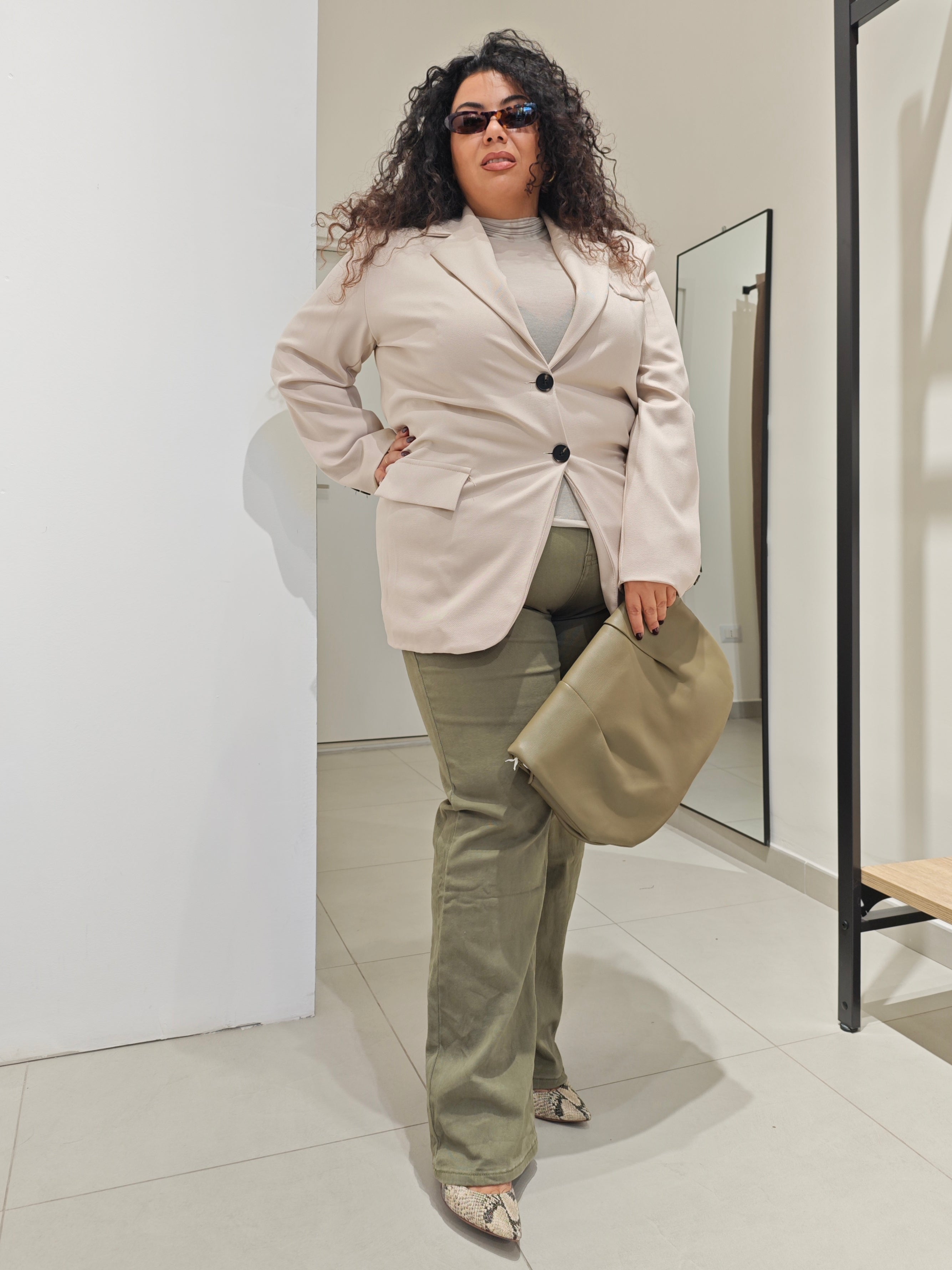 Jeans  Wide Leg Verde