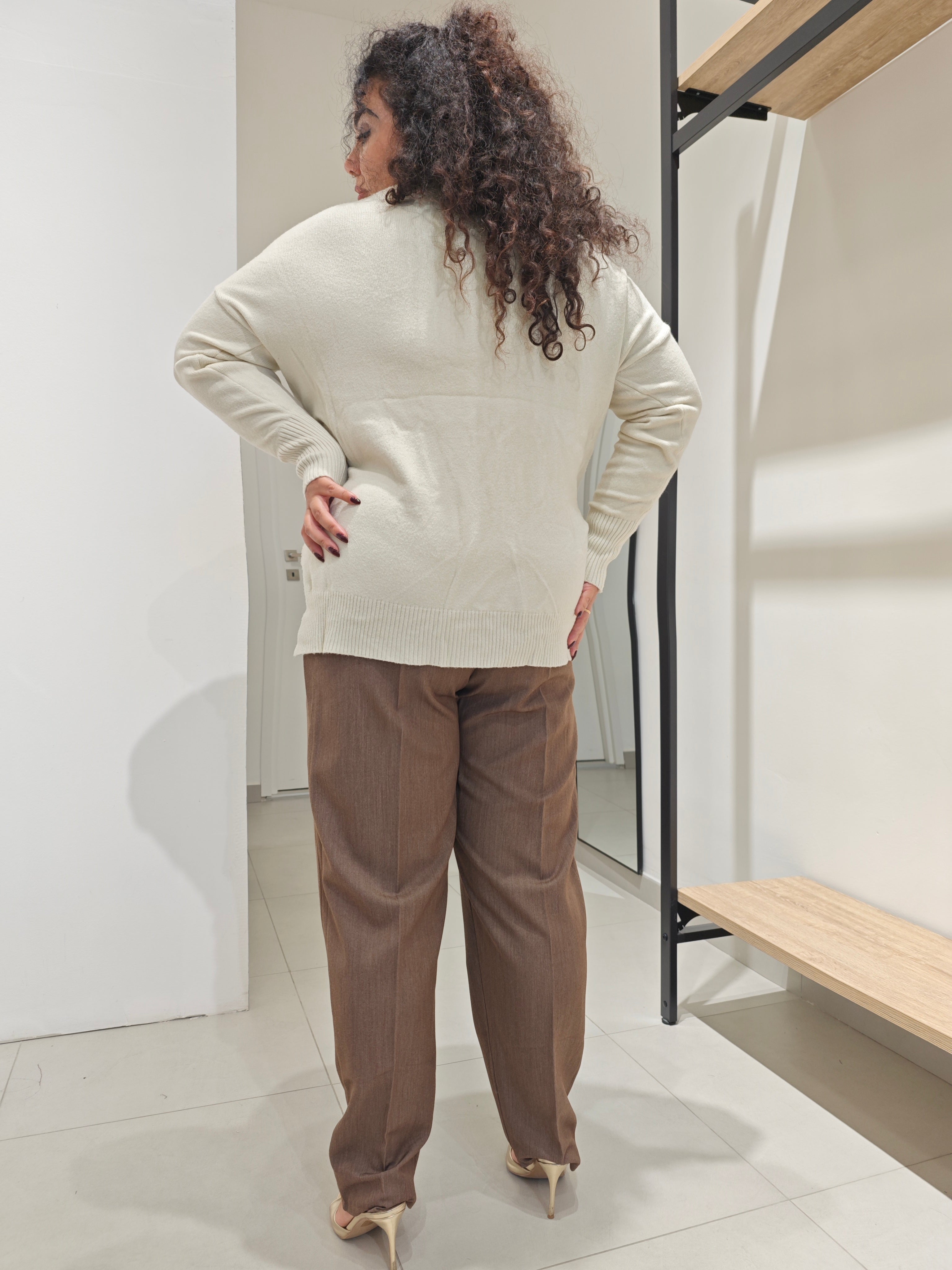 Pantaloni Basic Camel