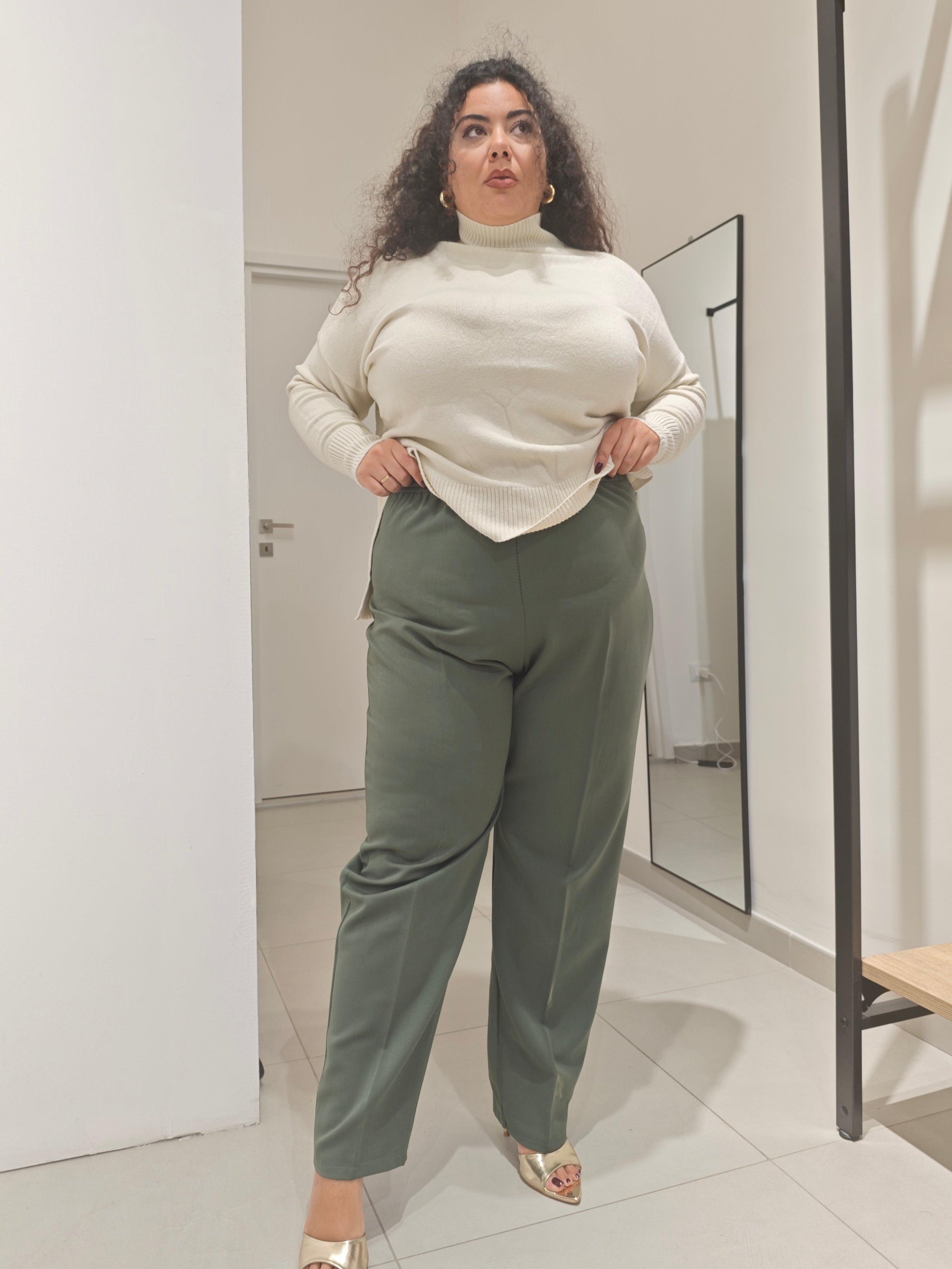 Pantaloni Basic Verde